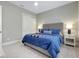 Comfortable bedroom featuring soft carpet, a double bed, and simple white nightstands at 265 Bocelli Dr, Nokomis, FL 34275
