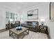 Bright living room featuring a comfortable seating arrangement and a large decorative center table at 265 Bocelli Dr, Nokomis, FL 34275
