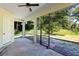 The screened lanai offers an excellent view of the backyard at 3470 Elias Cir, North Port, FL 34288