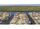 Stunning aerial view of waterfront homes with private docks in a serene neighborhood and canal access at 3819 Aves Island Ct, Punta Gorda, FL 33950