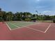 Well-maintained community tennis court with lighting for evening matches at 4358 Via Del Villetti Dr, Venice, FL 34293
