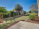 Private backyard with well-kept landscaping, mature trees, and an open patio area at 589 Rose Apple Circle, Port Charlotte, FL 33954