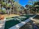 Inviting shuffleboard court with palm trees, benches, and lush surroundings for an active lifestyle at 589 Rose Apple Circle, Port Charlotte, FL 33954