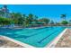 Inviting lap pool with crystal-clear water, lounge chairs, and mature landscaping, perfect for relaxing at 867 Macaw Cir, Venice, FL 34285