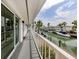 This condo building offers a relaxing covered walkway with waterfront access and boat docks at 1001 Inlet Cir # 269, Venice, FL 34285