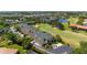 Aerial view of condos overlooking a golf course and pond in a landscaped community at 1007 Gondola Park Dr # 1007, Venice, FL 34292