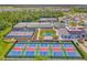 Aerial view of the new community tennis and pickleball courts at 12140 Wellen Golf St # 401, Venice, FL 34293