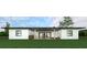 Backyard featuring an outdoor dining area, a lounge space, and a built-in grill at 1804 Nimbus Dr, North Port, FL 34287