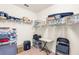Organized walk-in closet with shelving, storage, and ample hanging space for clothing and accessories at 25525 Lambert Ln, Punta Gorda, FL 33950