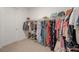 Walk-in closet with carpet, rod and shelf storage, and a white door at 288 Soliera St, Nokomis, FL 34275