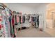 Spacious walk-in closet with carpeting and ample storage for clothes and shoes at 288 Soliera St, Nokomis, FL 34275