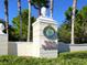 Entrance to Boca Royale Golf and Country Club with attractive signage at 48 Grande Fairway, Englewood, FL 34223