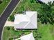Unique aerial perspective featuring manicured landscaping and a durable roof at 643 Crossfield Cir # 13, Venice, FL 34293