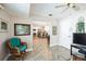 Open floor plan showcasing the living room leading to the kitchen at 8432 Culebra Ave, North Port, FL 34287