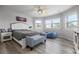 Spacious bedroom with windows, offering a bright and airy atmosphere for relaxation and comfort at 915 Citrus Rd, Venice, FL 34293