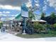 Charming outdoor dining area near Dearborn Street's Elsie Quirk Library and Arts Center at 14352 Pocono Ave, Port Charlotte, FL 33981