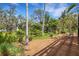 A beautiful backyard with manicured landscaping, including lush plants and trees at 1657 Bayshore Dr, Englewood, FL 34223