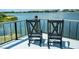 Relaxing lake view from a pier with rocking chairs, providing a serene space to enjoy the waterfront at 19124 Mangieri St, Venice, FL 34293