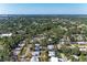 Aerial view of a neighborhood featuring lush greenery and well-maintained homes at 2641 Hyde Park St, Sarasota, FL 34239