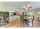The dining room features a view into the open-concept kitchen at 2641 Hyde Park St, Sarasota, FL 34239