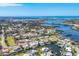 Aerial view of waterfront homes on canals with easy access to the Gulf of Mexico at 507 Buena Vista Dr, Nokomis, FL 34275