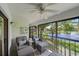 Serene outdoor space offering peaceful pond views and comfortable seating at 764 Avenida Estancia # 212, Venice, FL 34292