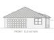 Charming front elevation showcases a classic design with a two car garage and window at 0 Sorrento Pl, Nokomis, FL 34275