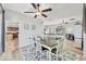 Cozy dining area with great lighting and a view into the living space at 1500 Lemon Bay Dr, Venice, FL 34293