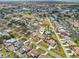 Aerial view showcasing a home's location in a waterfront neighborhood with canals and nearby roadways at 1537 Overbrook Rd, Englewood, FL 34223