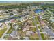 Aerial community view showcases a serene neighborhood with waterfront access and lush green landscaping at 1537 Overbrook Rd, Englewood, FL 34223