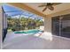 Screened-in pool with a patio area at 2094 Mesic Hammock Way, Venice, FL 34292