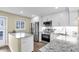 Updated kitchen with stainless steel appliances, white cabinetry and granite countertops for a sleek design at 250 Santa Maria St # 216, Venice, FL 34285