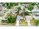Aerial view of the property showcasing its prime location within a quiet neighborhood at 4068 Palau Dr, Sarasota, FL 34241