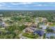 Panoramic aerial view showcasing the neighborhood with lush greenery and homes featuring private pools and spacious yards at 4305 Sandune Ave, North Port, FL 34287