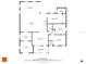 Floorplan showing layout for the first floor, with utility, kitchen, office, living and dining rooms at 938 The Rialto, Venice, FL 34285