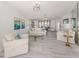 Comfortable living room with white sofas, modern artwork, and stylish decor at 1232 Pine Needle Rd, Venice, FL 34285