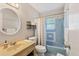 Vintage bathroom featuring a classic tub and vanity at 140 Avenida De La Isla, Nokomis, FL 34275
