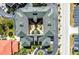 Aerial view showcasing the unique architecture and serene courtyard of the building at 1711 Gondola Park Dr # 1711, Venice, FL 34292