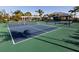 Outdoor pickleball courts with blue and green surface, providing a fun and active community amenity at 18002 Franklin Park Ct, Venice, FL 34293