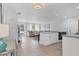 Living room view with island and kitchen area at 203 Palm Ave, Nokomis, FL 34275
