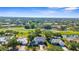 An aerial view shows beautiful homes alongside a golf course and pond in a vibrant neighborhood at 2187 Calusa Lakes Blvd, Nokomis, FL 34275