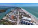 An aerial view shows this beautiful beachfront property situated close to the ocean at 2405 N Beach Rd # 4, Englewood, FL 34223