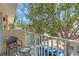 This relaxing balcony has a table and chairs perfect for a morning coffee or afternoon beverage at 2405 N Beach Rd # 4, Englewood, FL 34223