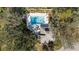 An aerial view of a community pool and surrounding landscaped areas at 269 Southampton Dr # 303, Venice, FL 34293