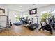 Bright fitness center with modern equipment including treadmills and stationary bikes at 269 Southampton Dr # 303, Venice, FL 34293