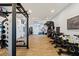 Spacious fitness center with a variety of exercise equipment, including weight machines and bikes at 269 Southampton Dr # 303, Venice, FL 34293