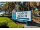 Decorative Venice Beach sign displaying city park and recreation information at 269 Southampton Dr # 303, Venice, FL 34293
