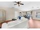 Spacious living area combining a living and dining room with stylish decor at 511 Porpoise Rd, Venice, FL 34293