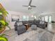 Bright living room featuring stylish furniture and large windows at 616 Gardenia Dr, Venice, FL 34285