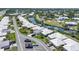 Aerial view of homes with boat docks, canals, and easy access to the open water at 120 Villa Dr # 120, Osprey, FL 34229